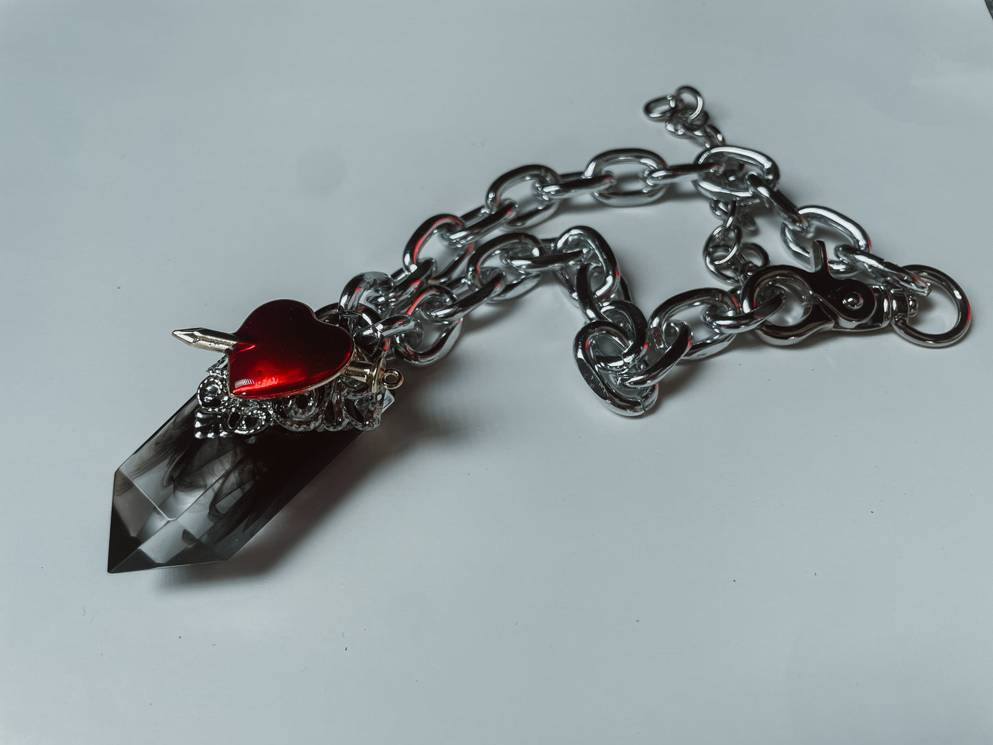 Poison Heart Crystal Pendant