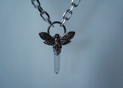 Death Head Moth Crystal Pendant (Holograph)